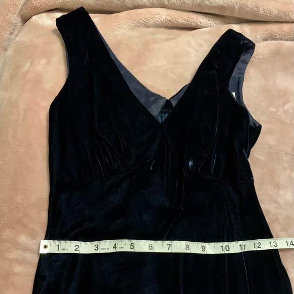 Hugo Buscati dress midnight blue velvet size 4 - Picture 4 of 10